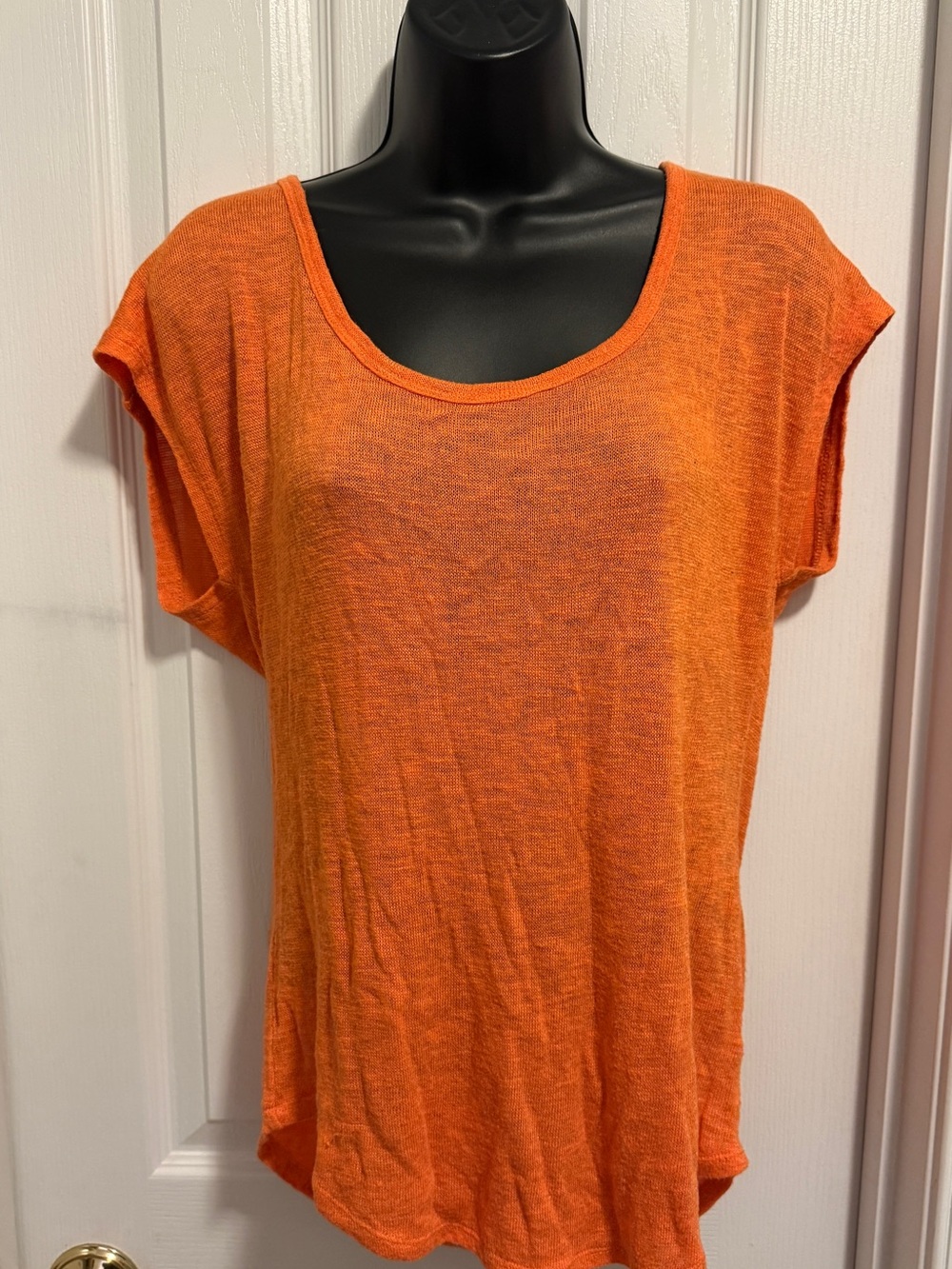 Ana Lightweight Orange Women's Scoop Neck Top
